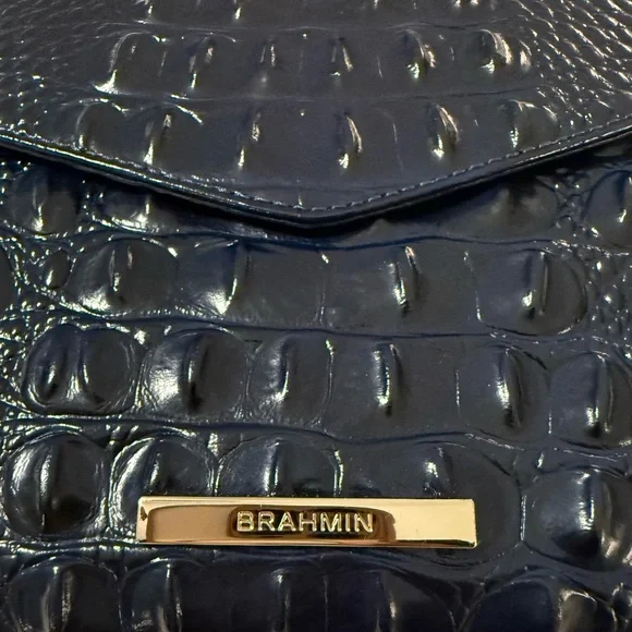 BRAHMIN Envelope Clutch - Navy/Black - Picture 3 of 7